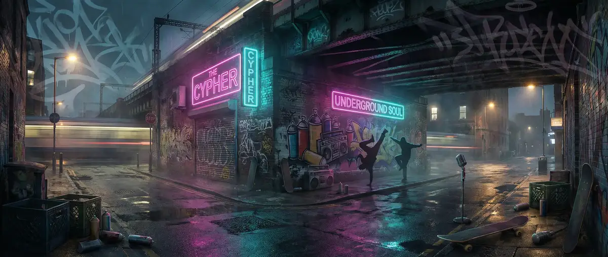 深夜网站 - 城市街头文化夜景